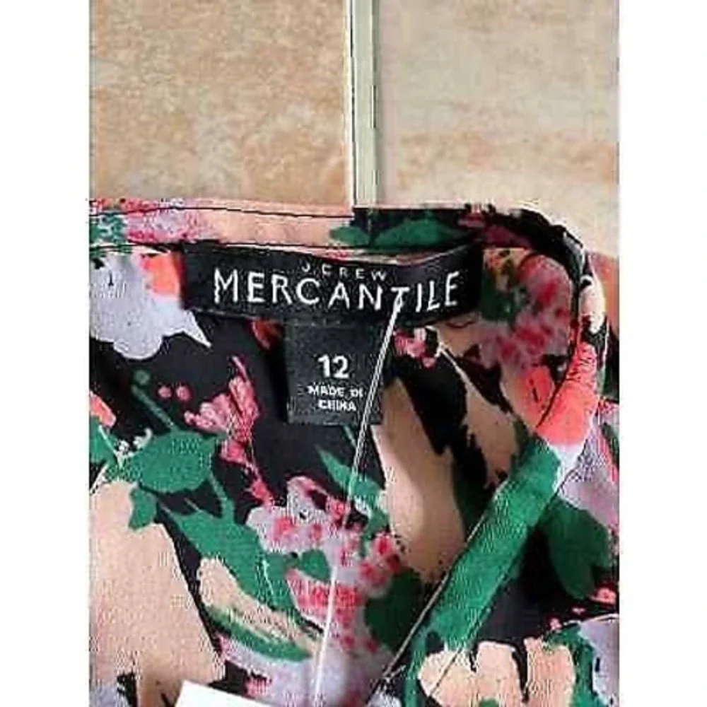 J. Crew Mercantile Neon Floral Dress - Coral - Size 12 New !